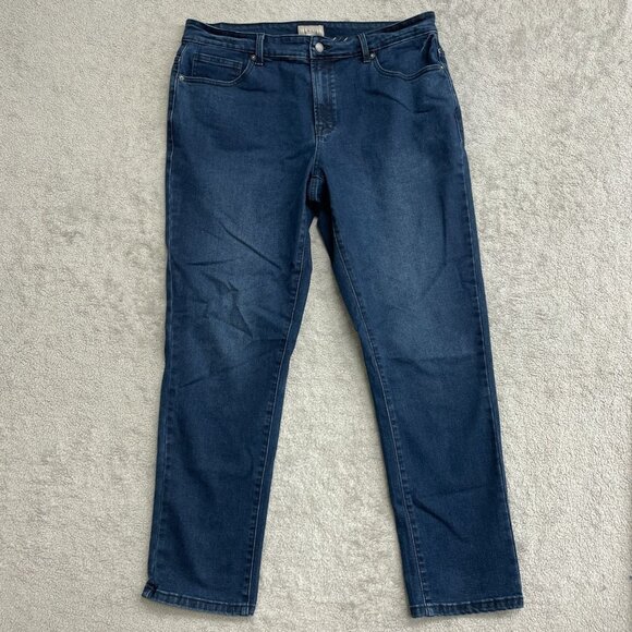 NWOT Ted Baker Men's 34X32 Dark Wash Straight Jeans  Blue - Picture 2 of 8